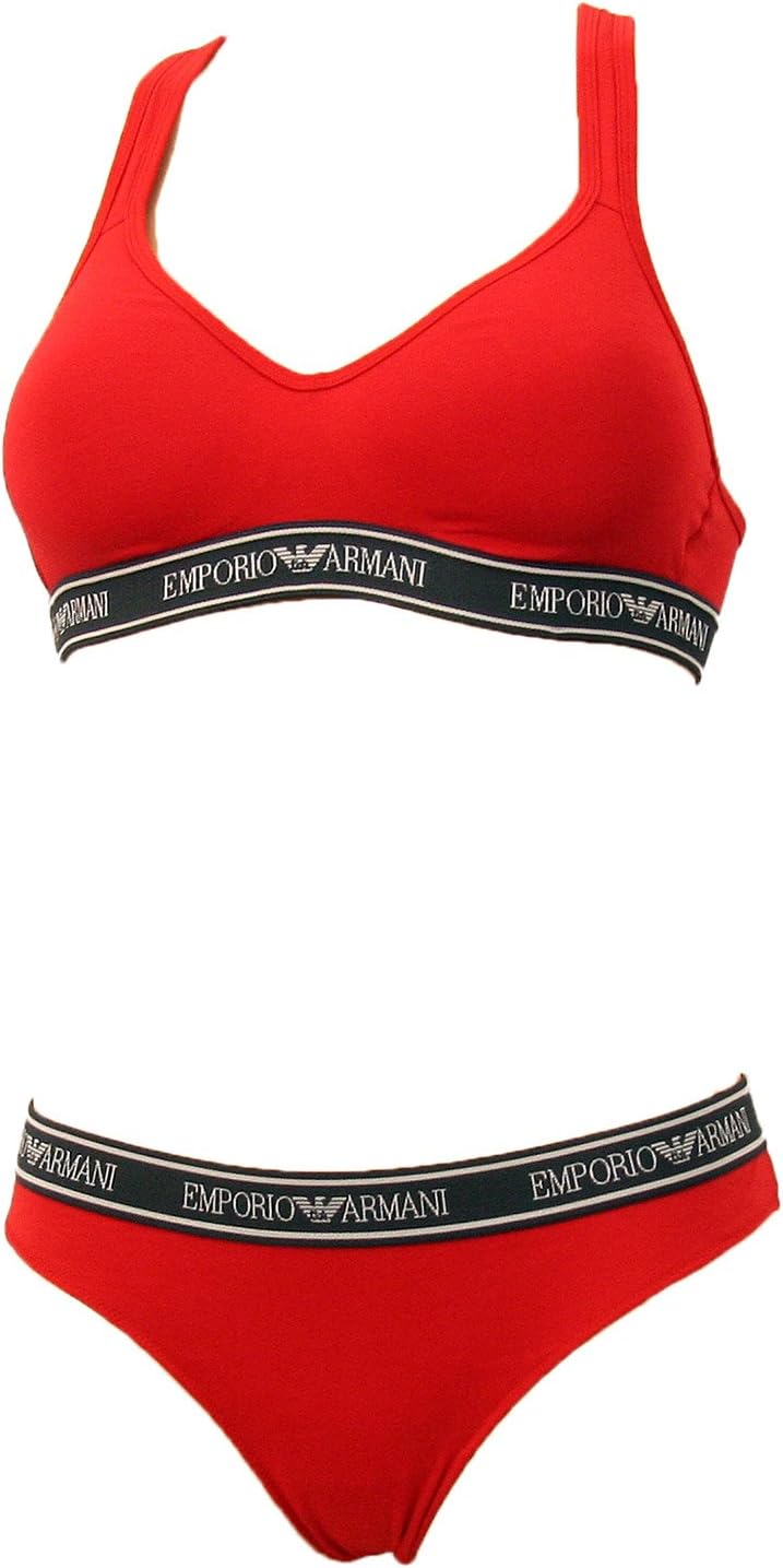 Emporio Armani Underwear Damen 1639958P317 Bralette, Rot (Rosso 00074), Large
