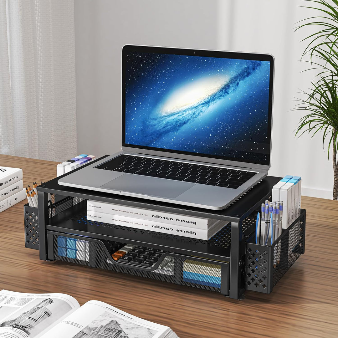 Simple Trending Monitorständer aus Metall mit 2 Ebenen, Monitorerhöhung und Computer-Schreibtisch-Or