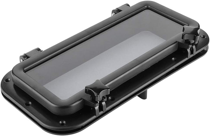 Ladieshow Boot Bullauge 4mm Öffnung Portlight Rechteckiges Bullauge Temperglas UV-beständige Fenster