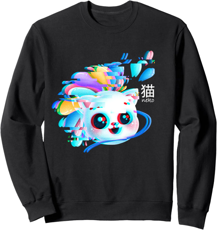 Neko Vaporwave Anime Japan Katze Kanji Sweatshirt