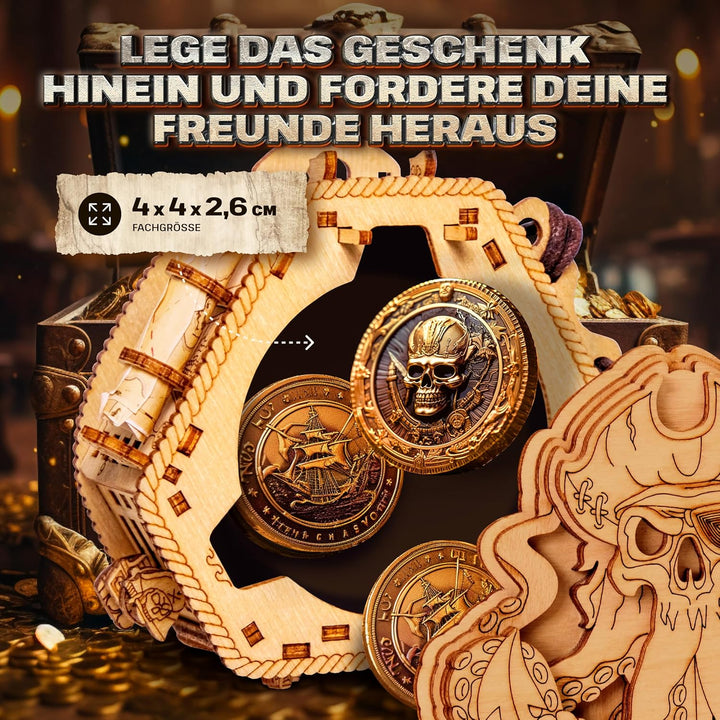 ESC WELT Blackbeard's Compass Puzzle Box - Escape Room in a Box - Denksportaufgabe - 3D Fluchtspiel