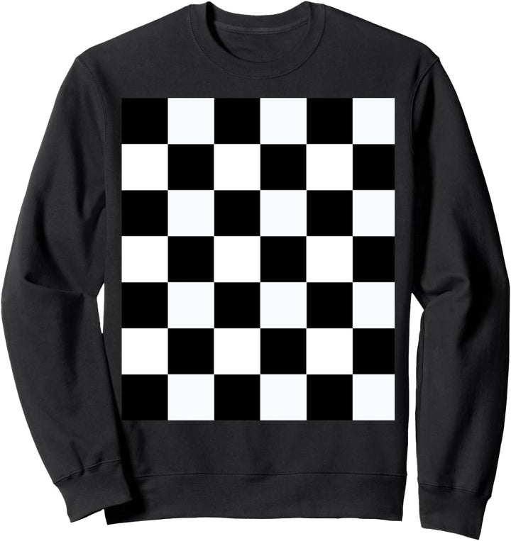 Ska Musik Design kariertes schwarz weisses Schach Muster Sweatshirt