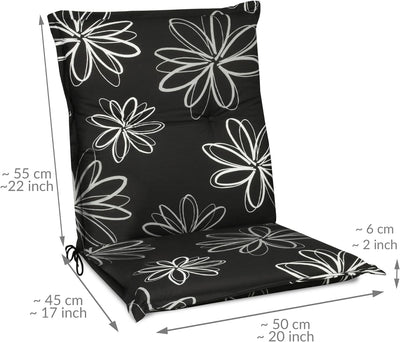 Beautissu Flores Niedriglehner Auflagen für Gartenstühle – Sitzpolster 100x50 cm Gartenstuhlauflage