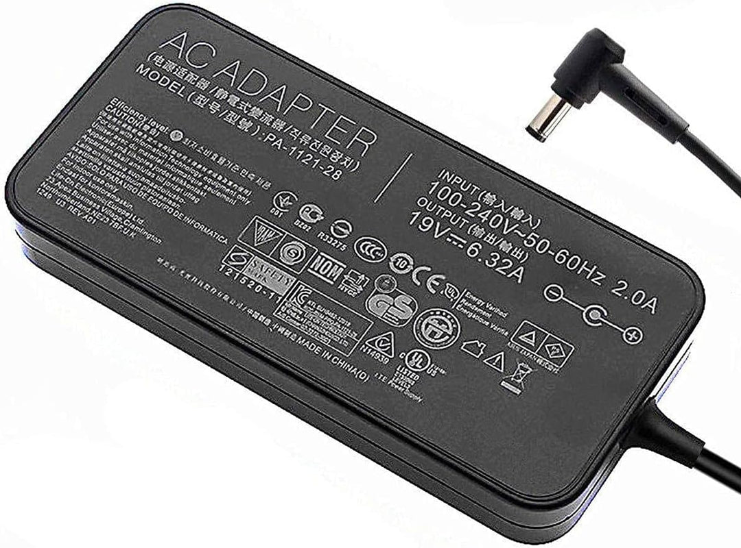 120W 19V 6.32A Netzteil Ladegerät kompatibel für ASUS A15-120P1A PA-1121-28 ADP-120RH B N750 N500 G5