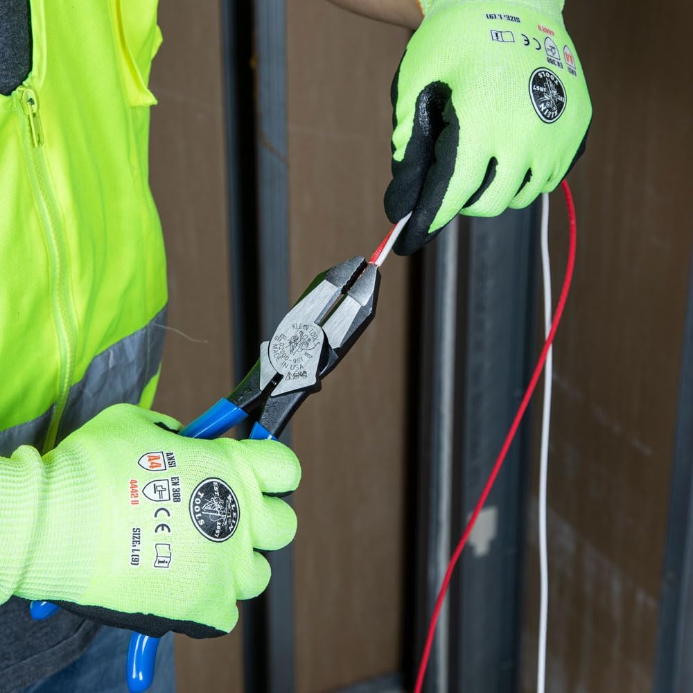 Ironworker Tool Heavy Duty Cutting Pliers, 9-Inch Plier for Rebar Work is Spring Loaded Klein Tools