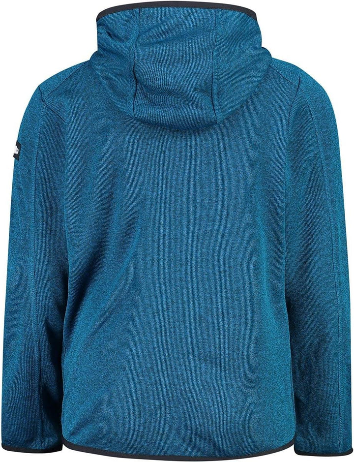 CMP Jungen Kinder-knit-tech-jacke mit Fester Kapuze KID JACKET FIX HOOD 116 Donau-Tiefsee, 116 Donau