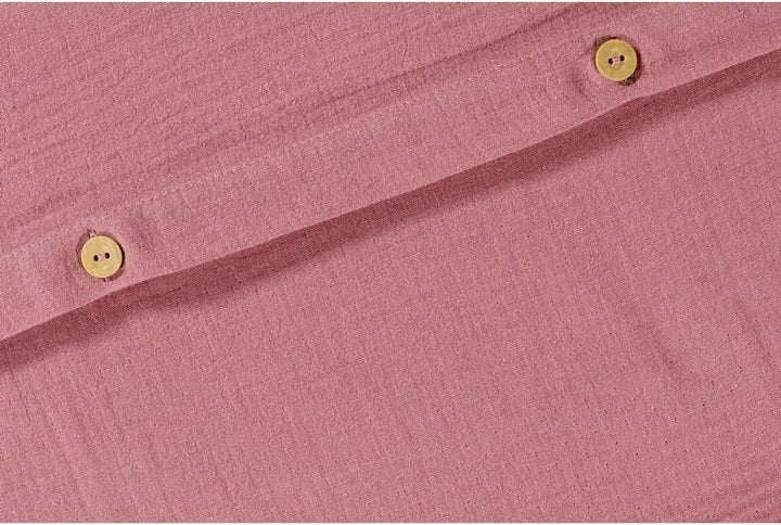 Alvi Bettwäsche Mull für Kinderbett mit Knopf Fox Glove Berry 100x135 cm | 401291012