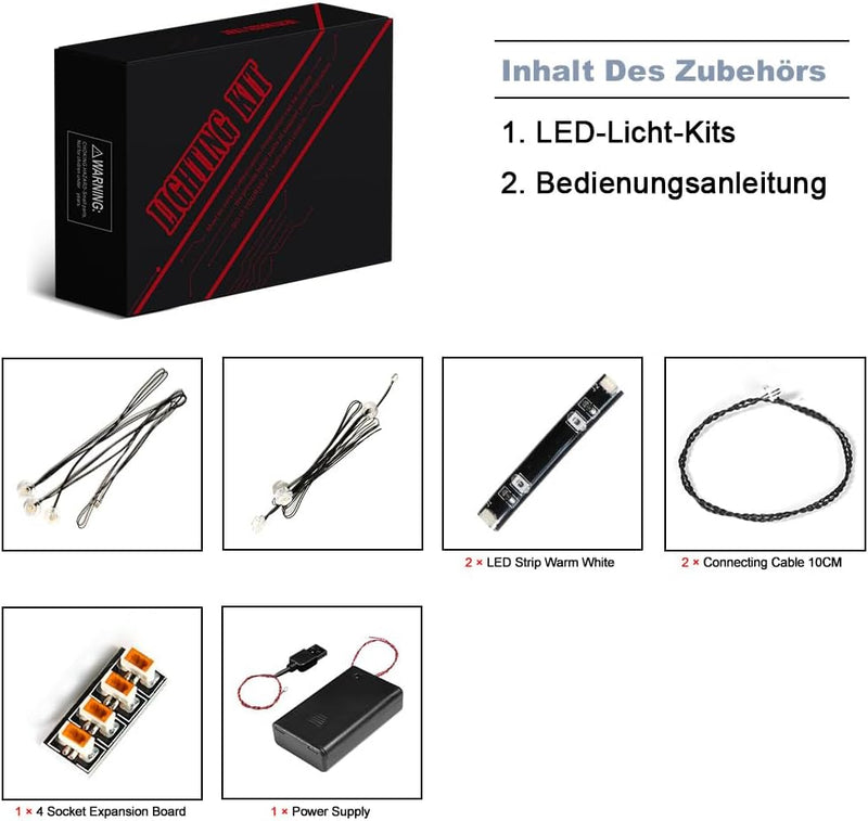 Led Licht Set Kompatibel mit Lego Orchidee (Nur Lichter, kein Baustein), Licht-Kit Compatible with L