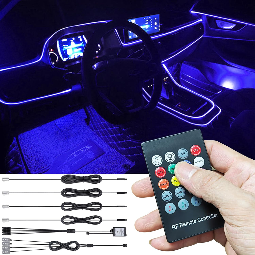 TABEN Auto Umgebungslicht RGB Fernbedienung Dekorative Licht Lampe DIY Refit Flexible Glasfaser Rohr
