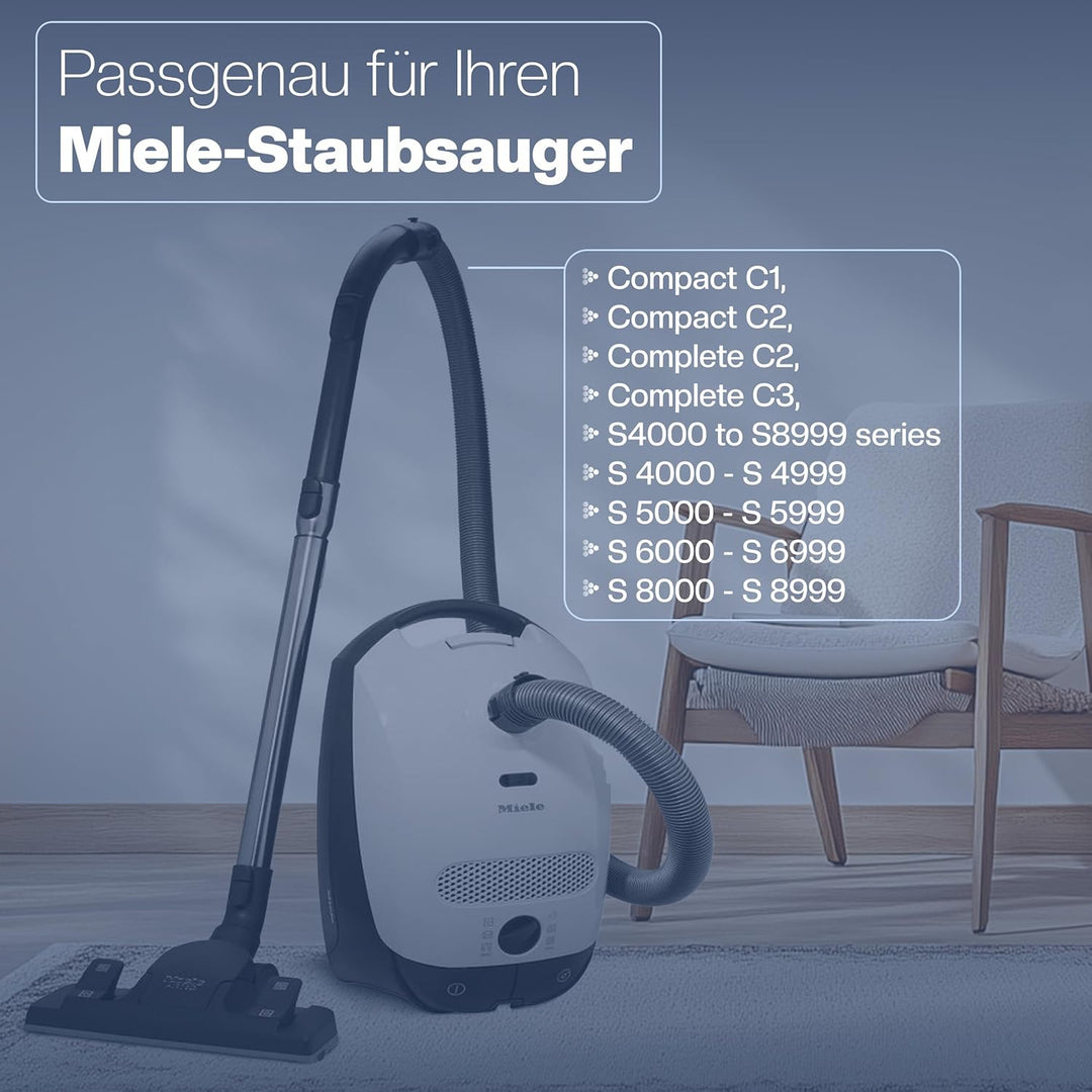 3 Filter für Miele Staubsauger [Compact C1 & C2, Complete C2 & C3, S8340] – 3 HEPA Filter und 3 Moto
