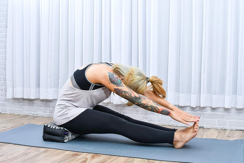 Leewadee Yoga Block 2er-Set Yogaklotz Pilates Yogakissen Meditationskissen Ökologisches Naturprodukt