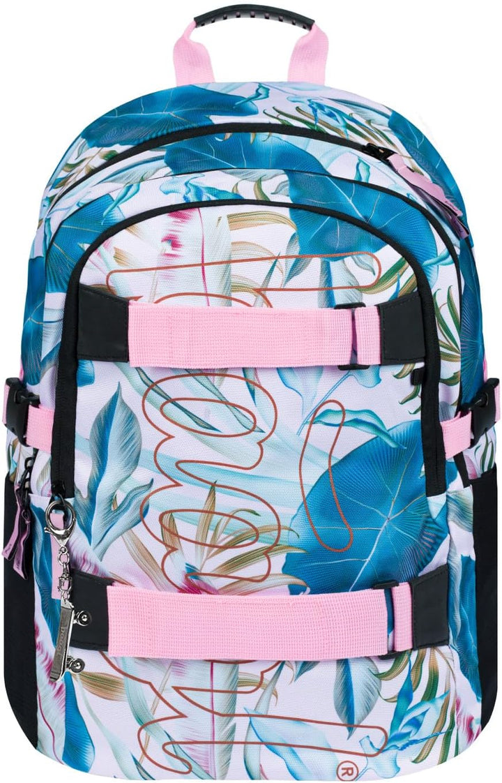 Baagl Schulrucksack Set Jungen Mädchen 3 Teilig, Schultasche ab 3. Klasse, Grundschule Ranzen mit Br