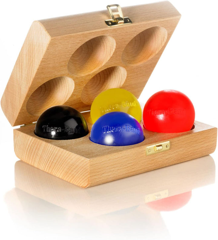TheraBand Aufbewahrungsbox Holzbox für 4 Handtrainer Natur, OneSize