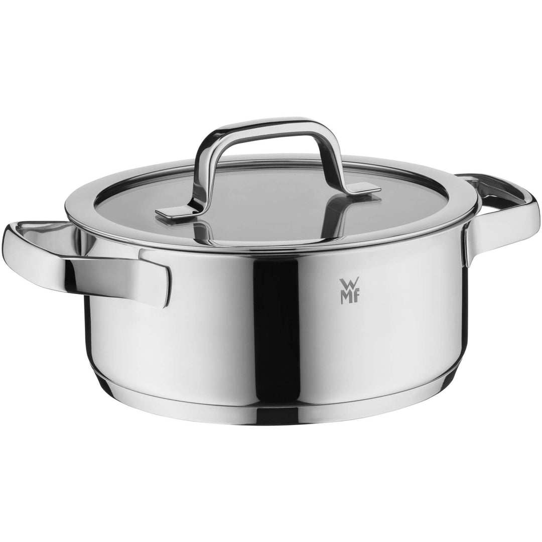 WMF Compact Cuisine Kochtopf klein 20cm, Glasdeckel, Bratentopf Induktion 2,5l, Cromargan Edelstahl