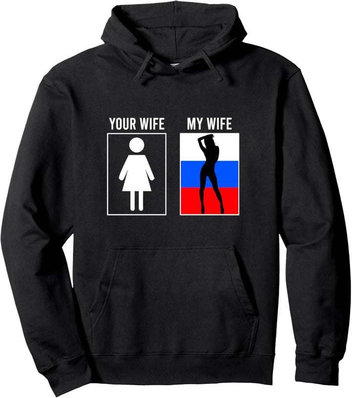 Russische Frau Russland Flagge Sexy Ehefrau Ehemann Russia Pullover Hoodie