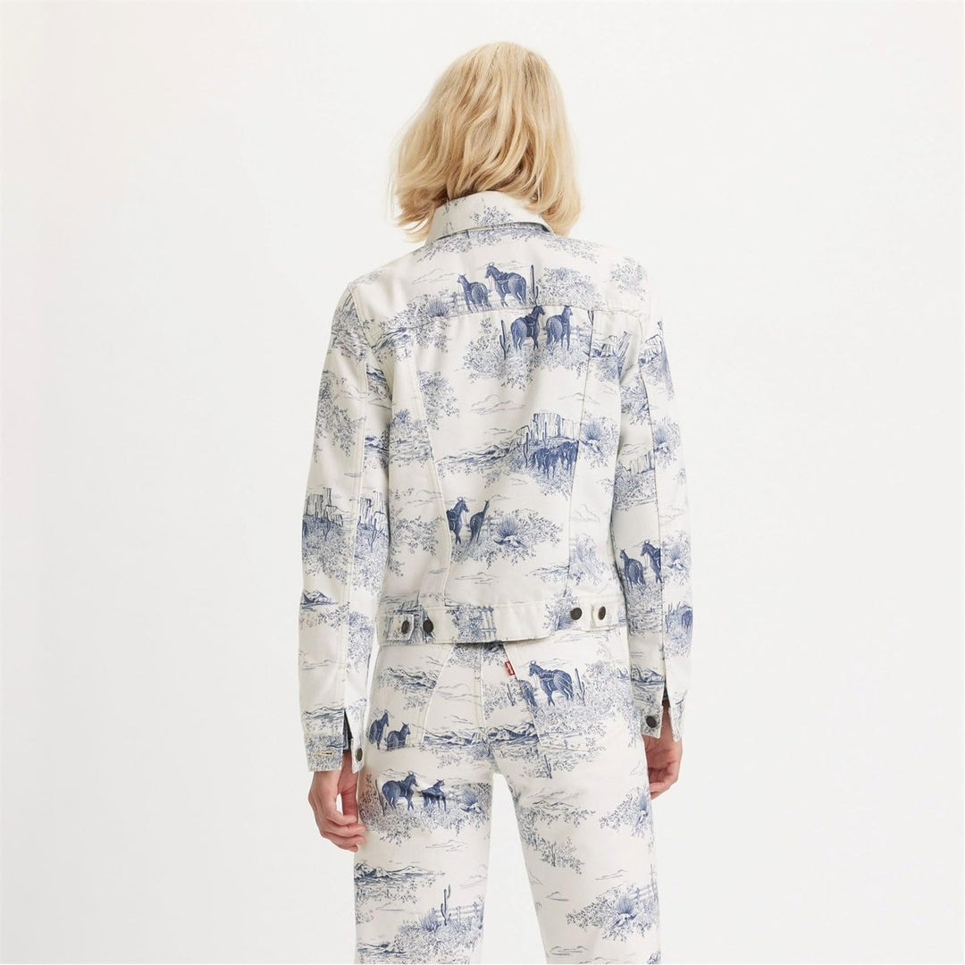 Levi's Damen Original Trucker Denim Jacke XS Western Toille, XS Western Toille