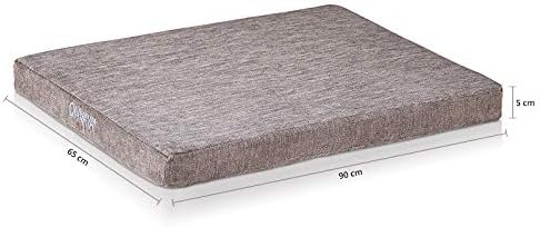 ONVAYA® Hundekissen orthopädisch aus Memory Foam | 95 Grad waschbar | grau | Grösse S-XXL | Hundebet
