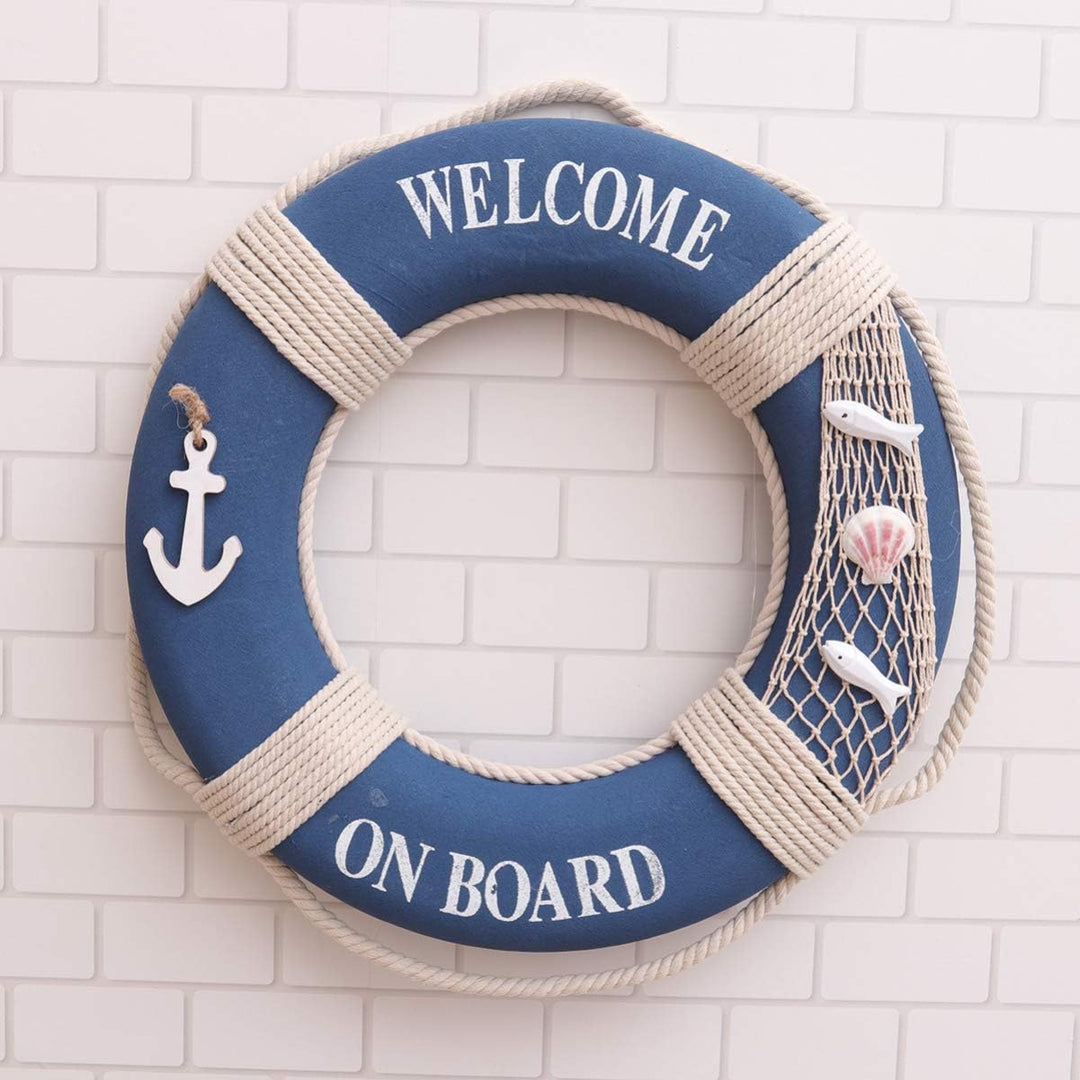 Holibanna Rettungsring zur Wanddekoration, Rettungsring, Schaumstoff, Handwerk, mediterraner Stil Bl