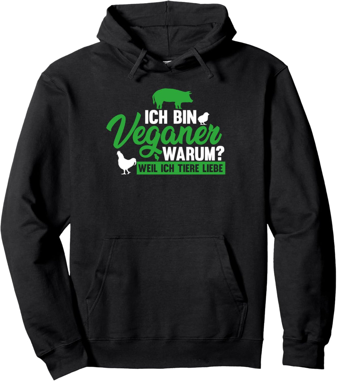 Veganer Tierschutz Vegetarier Pullover Hoodie