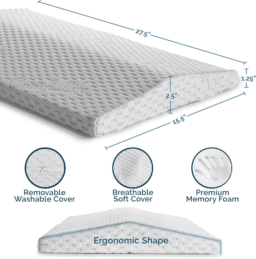 ComfiLife Lendenwirbelstützkissen zum Schlafen Memory Foam Kissen zur Linderung von Rückenschmerzen