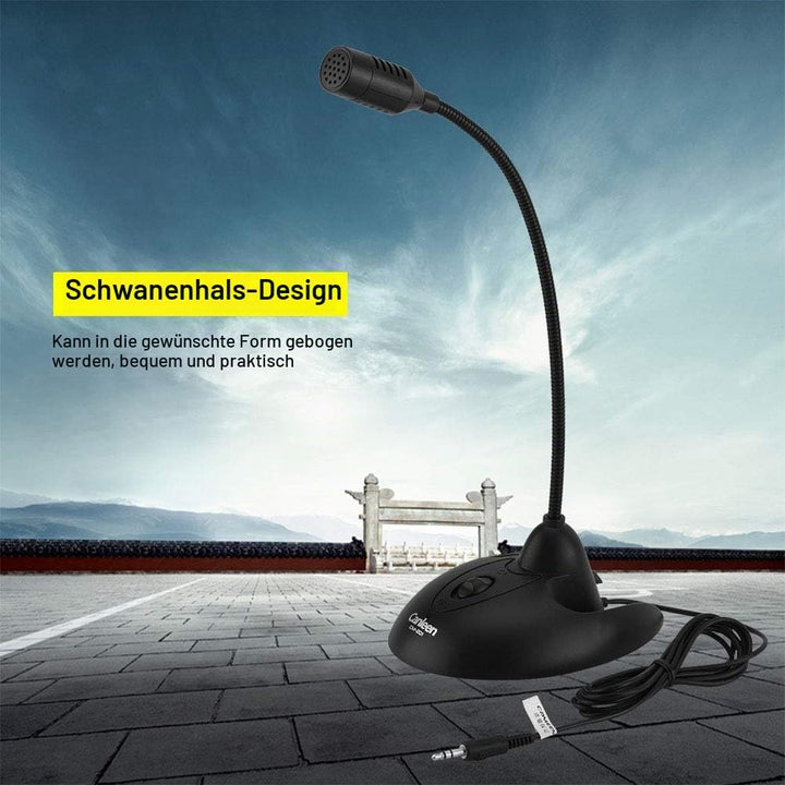 Richer-R Flexibles PC-Tischmikrofon, Flexible Schwanenhals Desktop Microphone 3,5mm Klinke,rutschfes