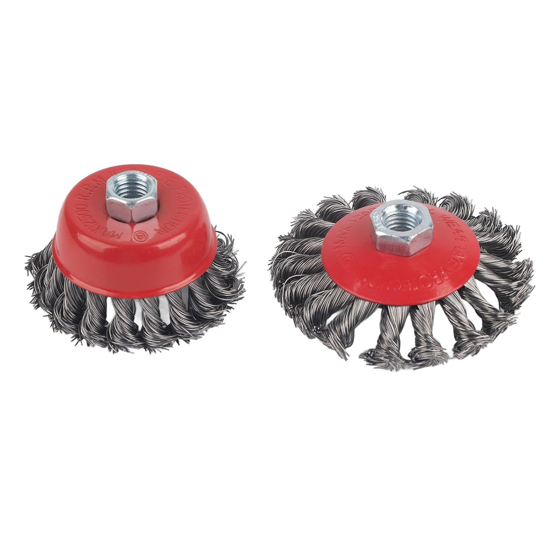 Topfbürste SchleifbüRsten, 4-tlg Winkelschleifer Scheibenbürste Drahtbürste M14DE M14, (2 x 3 Zoll +