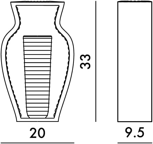 Kartell I Shine Vase, Plastik, kristall, 12.29 x 33 cm, Kristall