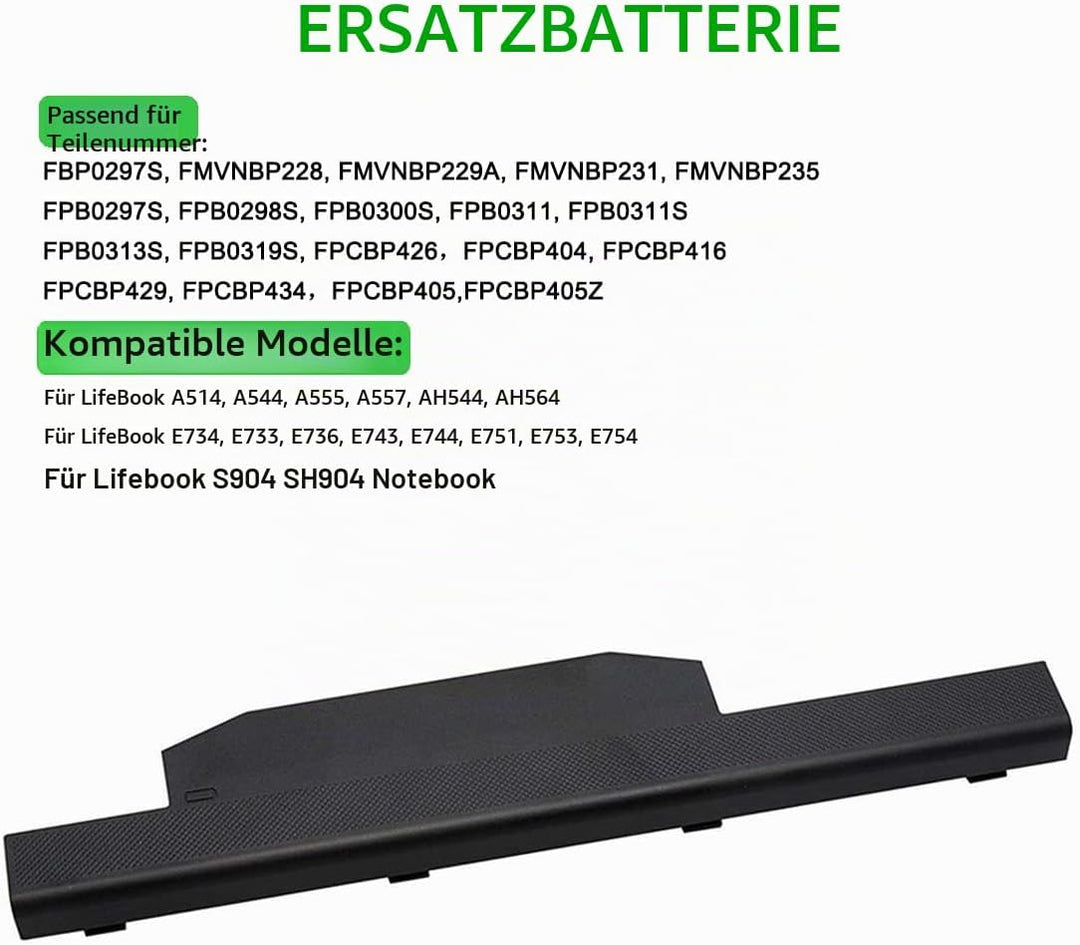 XITAIAN 10.8V 72Wh 6700mAh FPCBP416 FPCBP429 FMVNBP231 FMVNBP235 Ersatz Laptop Akku für Fujitsu Life