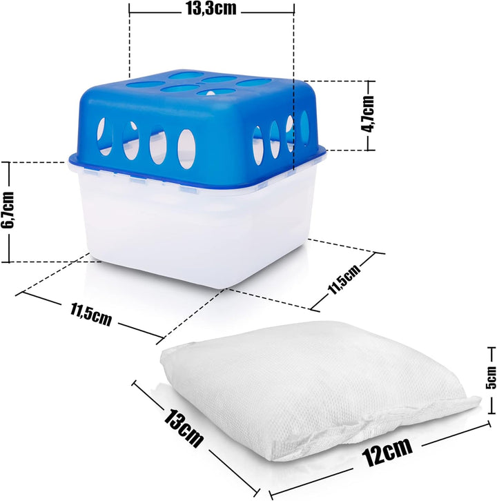 BigDean 4x Luftentfeuchter Feuchtigkeits-Stopper mit 8 x 400g Nachfüll-Beutel Granulat – Feuchtigkei