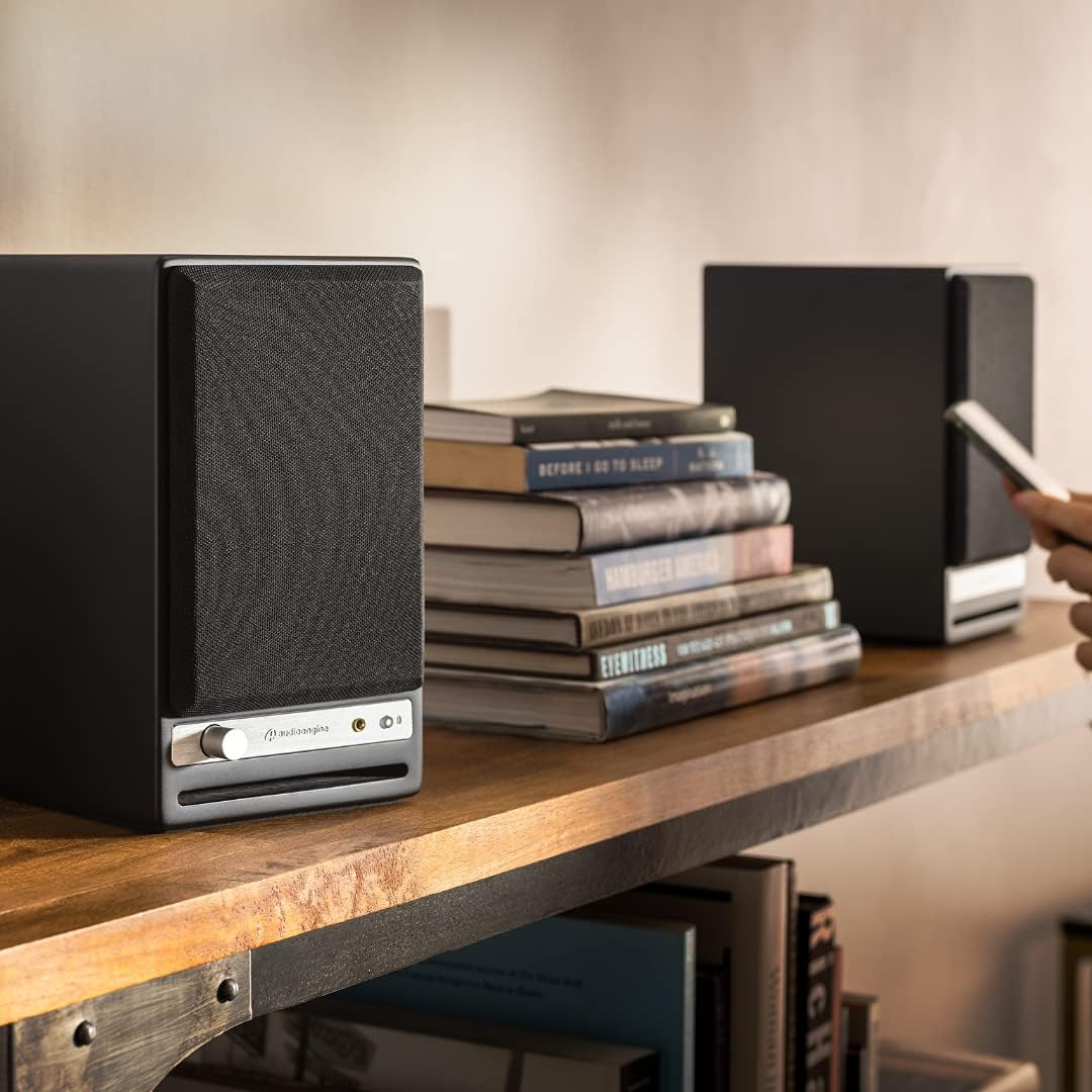 Audioengine HD4 Wireless Speaker Bluetooth | Desktop Monitor Speakers | Home Music System aptX HD Bl