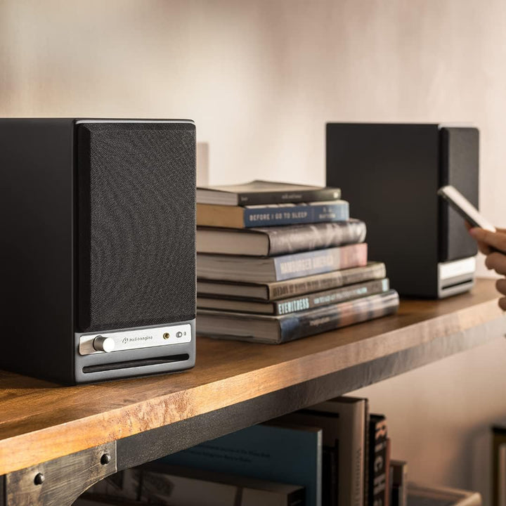 Audioengine HD4 Wireless Speaker Bluetooth | Desktop Monitor Speakers | Home Music System aptX HD Bl