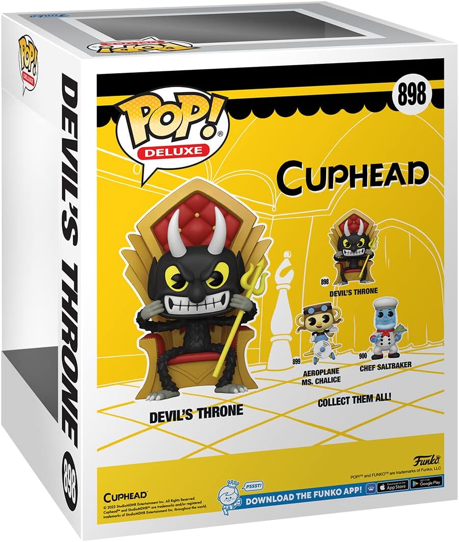 Funko Pop! Deluxe: Cuphead - The Devil in Chair - Vinyl-Sammelfigur - Geschenkidee - Offizielle Hand