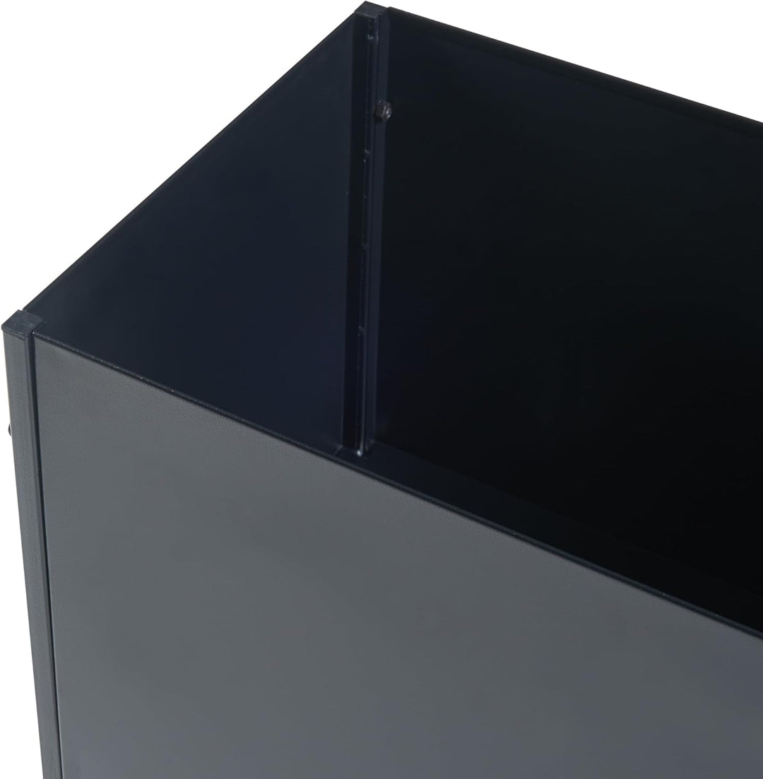 [en.casa] Blumenständer Porsgrunn Pflanzenständer mit Blumenkasten 100 x 70 x 30 cm Metall Schwarz B