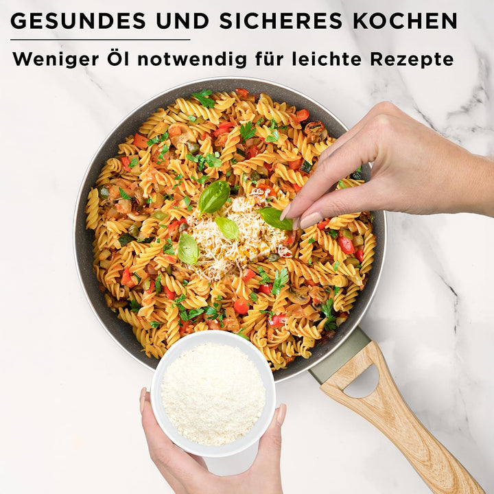 KASANOVA Kochgeschirr-Set Cooking Therapy – Induktionsgeeignetes Topf- und Pfannenset mit Pfannenwen