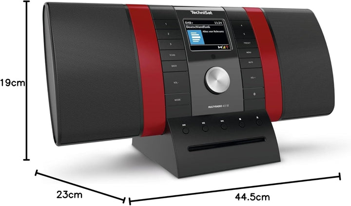 TechniSat MULTYRADIO 4.0 SE - Internetradio (WLAN Radio, DAB+, UKW, Spotify, Bluetooth, CD-Player, U