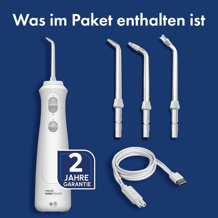 Waterpik Kabellose Munddusche, wiederaufladbar, elektrische Zahnreinigung, ideal zur Plaque-Entfernu