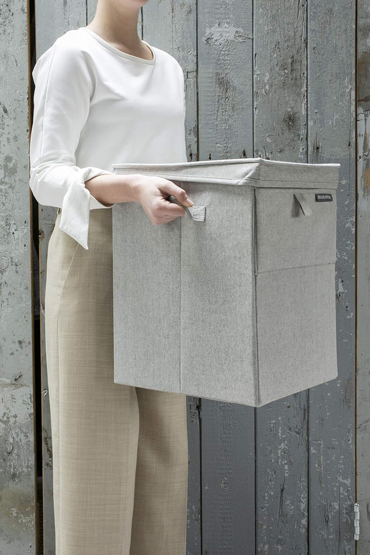 Brabantia - Wäschebox Stapelbar - Wäschekorb - Leicht zu befüllen und zu entleeren - Grosses Volumen