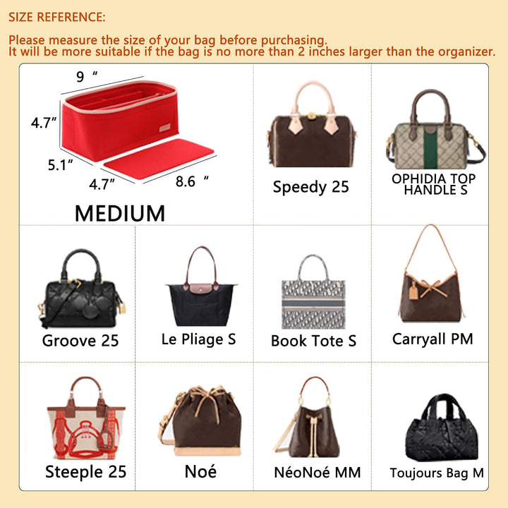 KESOIL Neverfull Geldbörsen-Organizer-Einsatz für Handtaschen, passend für Speedy 25, LePliage S, Fi