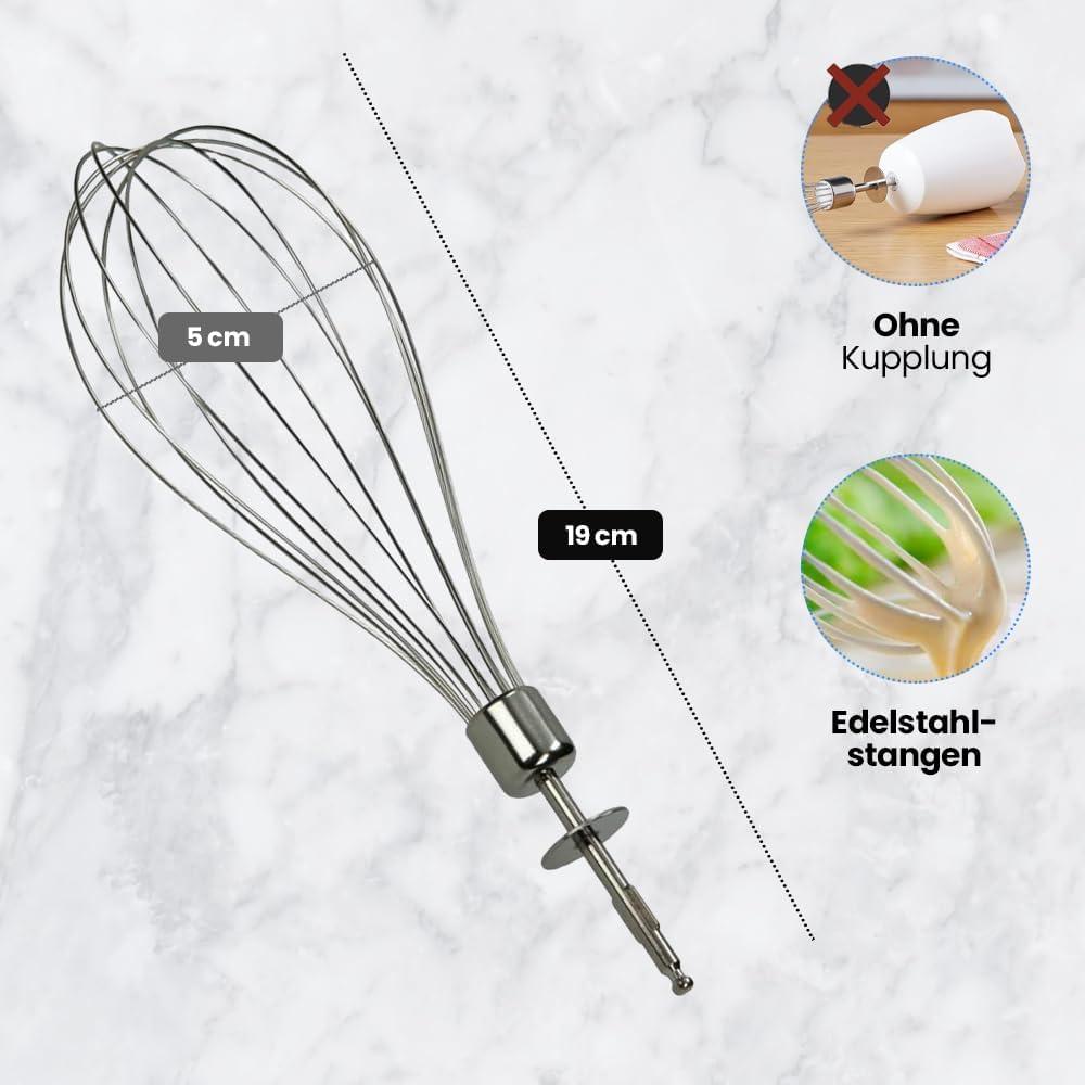 Anakel Home Ersatz-Mixerschläger BR64189652, kompatibel mit Braun MR6500M Mixer | Metallstäbe, 200 x