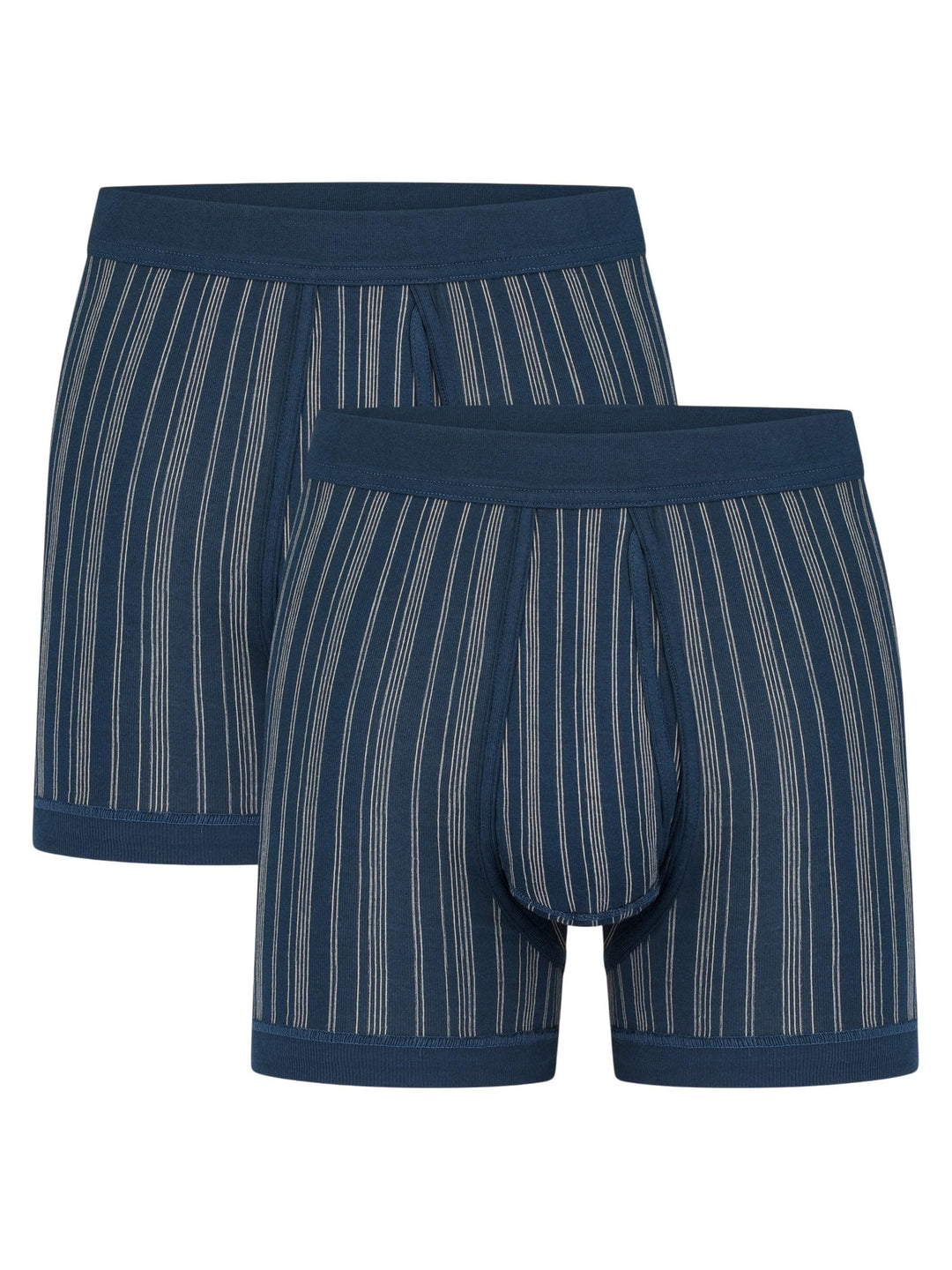 Schiesser Herren 2 PACK Unterhose mit Bein und Eingriff - Classic M Dunkelblau_172695, M Dunkelblau_