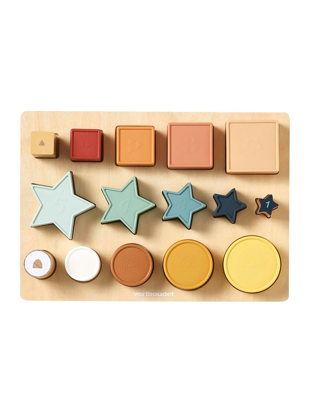 VERTBAUDETBaby Formen-Puzzle, Silikon/Holz FSC®Mehrfarbig