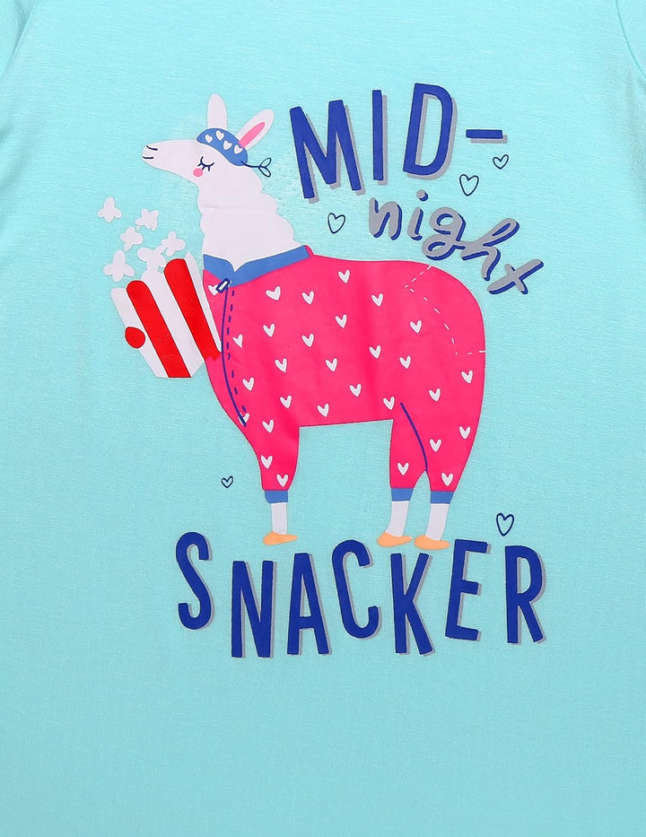 Arshiner Mädchen Nachthemd Langarm Kinder Nachtkleid Baumwolle mit Niedlichen Prints Schlafanzug Kle