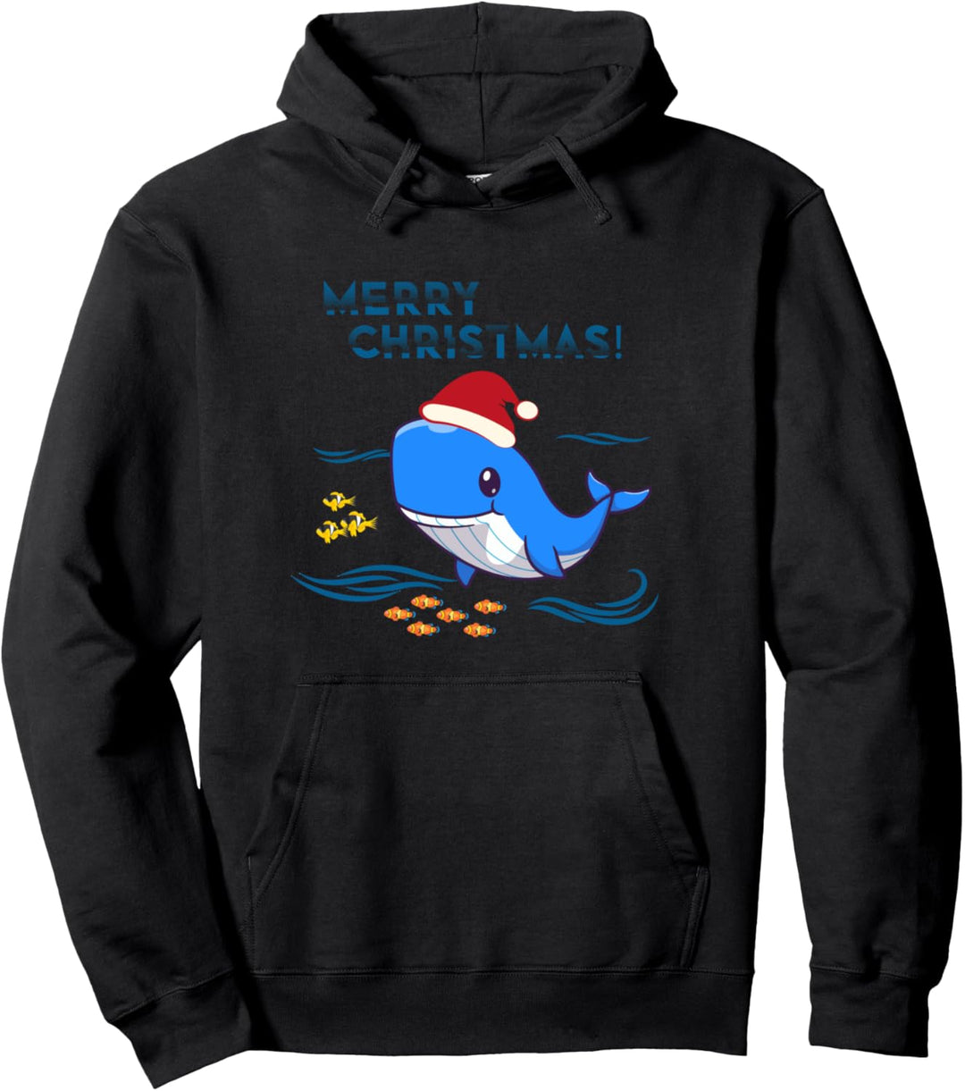 Wal Ozean Weihnachten Pullover Hoodie