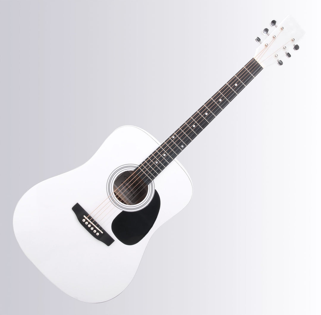 Classic Cantabile WS-10WH Westerngitarre (Dreadnought, Western akustik, Stahlsaiten, Anfänger & Fort