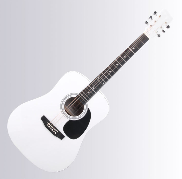Classic Cantabile WS-10WH Westerngitarre (Dreadnought, Western akustik, Stahlsaiten, Anfänger & Fort