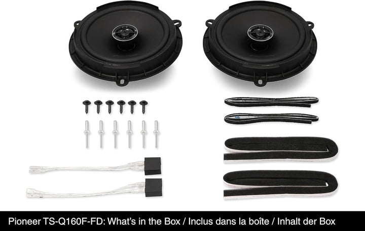 PIONEER TS-Q160F-FD 16,5 cm (6,5") 2-Wege Koaxiallautsprecher für Ford &amp; Mazda (350W max., 50W RMS),