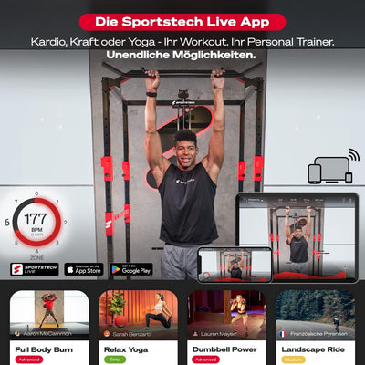 Sportstech Klimmzugstange mit innovativer Gear-Lock Funktion | sicher & schnell ohne Schrauben im Tü
