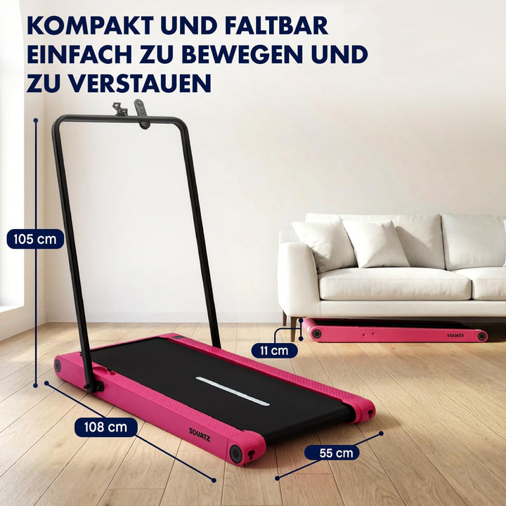 SQUATZ Walking Pad Laufband mit Vibrationsplatte, klappbares Laufband für Zuhause und Home Office, F