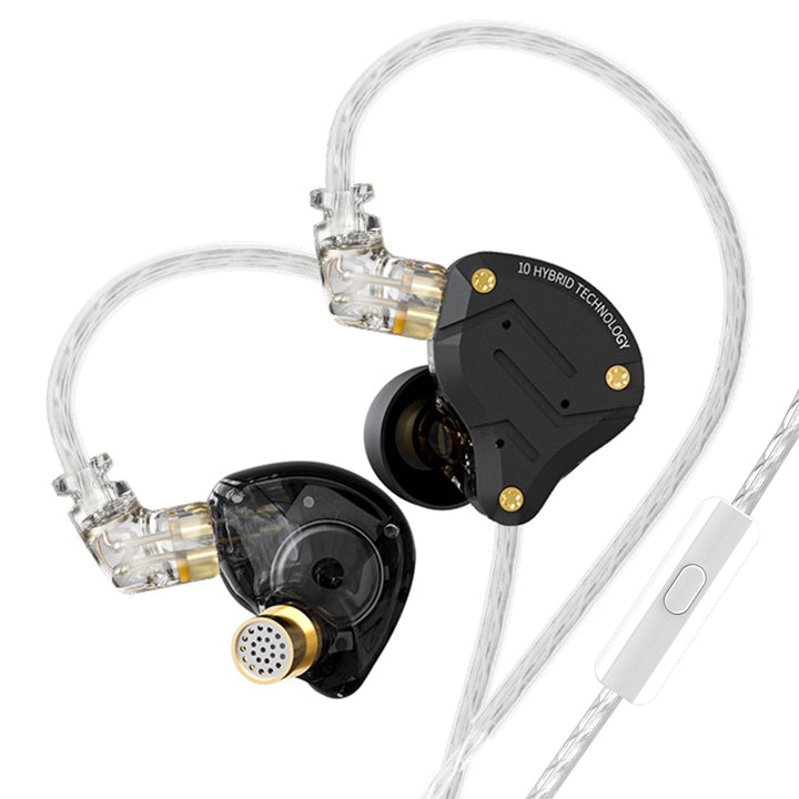 Yinyoo KZ ZS10 Pro kabelgebundene HiFi IEM Kopfhörer 4BA+1DD für Gaming mit Mikrofon, in Ear kopfhör
