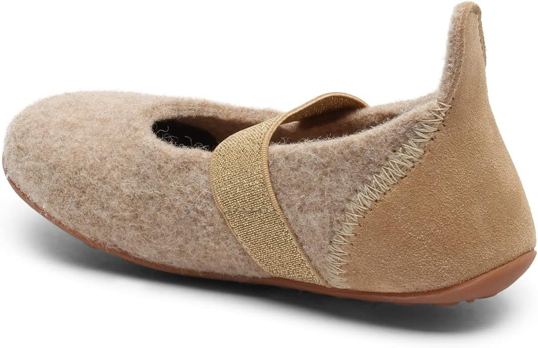 Bisgaard Mädchen Wool Ballet Flat 26 EU Nougat, 26 EU Nougat